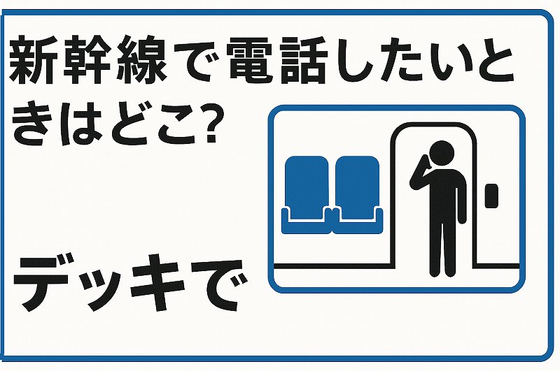 新幹線で電話をするとき