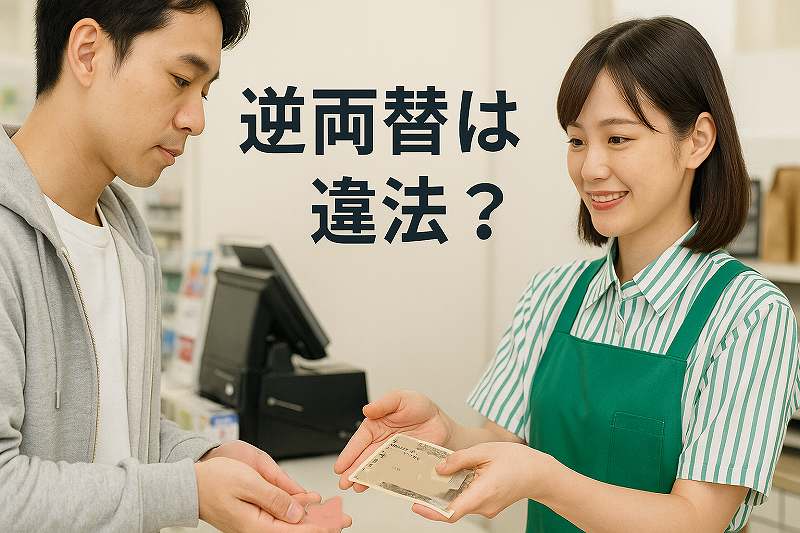 逆両替は違法?