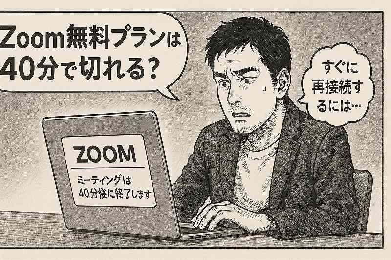 Zoom無料プランは40分で切れる